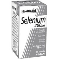 Health Aid Selenium 200μg 60tabs - Συμπλήρωμα Διατροφής Σεληνίου Βραδείας Αποδέσμευσης για την Καλή Υγεία Μαλλιών, Νυχιών & Δέρματος, Φυσιολογική Λειτουργία του Θυρεοειδούς & της Σπερματογένεσης για Ισχυρό Ανοσοποιητικό