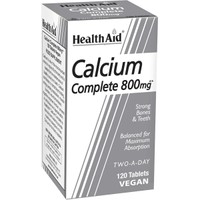 Health Aid Calcium Complete 800mg 120tabs - Συμπλήρωμα Διατροφής Ολοκληρωμένης Φόρμουλας Ασβεστίου 3 Μορφών Μέγιστης Απορρόφησης για Γερά Οστά & Δόντια