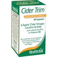 Health Aid Cider Trim 90caps - Συμπλήρωμα Διατροφής Συνεργιστικής Φόρμουλας Μηλόξυδου, Λεκιθίνης, Βιταμίνης Β6 & Φυκιού Kelp για Ενεργοποίηση Μεταβολισμού, Αποτοξίνωση & Απώλεια Βάρους