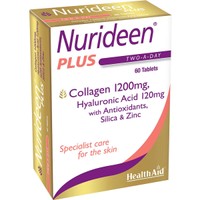 Health Aid Nurideen Plus 60tabs - Συμπλήρωμα Διατροφής Θαλάσσιου Κολλαγόνου, Υαλουρονικού Οξέος, Βιταμίνης C & Ψευδάργυρου για Λείανση των Ρυτίδων, Ελαστικότητα & Ζωντάνια στο Δέρμα