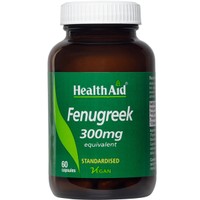 Health Aid Fenugreek 300mg 60caps - Συμπλήρωμα Διατροφής Εκχυλίσματος & Σκόνης του Βοτάνου Τριγωνέλλας για Βελτίωση Πέψης, Υποστήριξη του Μεταβολισμού Υδατανθράκων & Χοληστερόλης