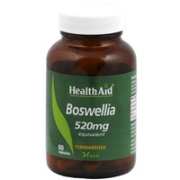 Health Aid Boswellia 520mg 60caps  - Συμπλήρωμα Διατροφής με Φυτικά Συστατικά για την Καλή λειτουργία των Αρθρώσεων & του Αναπνευστικού Ενάντια των Φλεγμονών