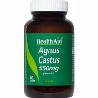 Health Aid Agnus Castus 550mg 60tabs - Συμπλήρωμα Διατροφής Σκόνης Λυγαριάς Κατά του Προεμμηνορρυσιακού Συνδρόμου, για Ορμονική Ισορροπία με Αντιοξειδωτικές Ιδιότητες