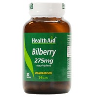 Health Aid Bilberry 275mg 30tabs - Συμπλήρωμα Δατροφής με Τιτλοδοτημένο Εκχύλισμα Μύρτιλου Ιδανικό για την Όραση