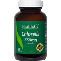 Health Aid Chlorella 550mg 60tabs - Συμπλήρωμα Διατροφής του Φυκιού Χλωρέλλας Πλούσιο σε Αντιοξειδωτική Χλωροφύλλη για Αποτοξίνωση του Οργανισμού από Βαρέα Μέταλλα
