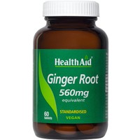 Health Aid Ginger Root 560mg 60tabs - Συμπλήρωμα Διατροφής Εκχυλίσματος Πιπερόριζας για την Αντιμετώπιση της Ναυτίας, Ενίσχυση της Πέψης & Προστασία του Κυκλοφορικού