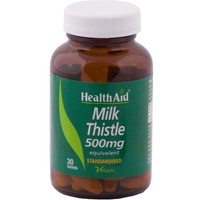 Health Aid Milk Thistle 500mg 30tabs - Συμπλήρωμα Διατροφής με Εκχύλισμα Γαϊδουράγκαθου για την Προστασία του Ήπατος με Αντιφλεγμονώδεις & Αντιοξειδωτικές Ιδιότητες