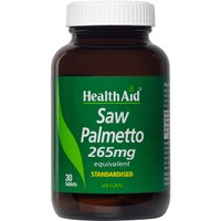 Health Aid Saw Palmetto 265mg 30tabs - Συμπλήρωμα Διατροφής Εκχυλίσματος του Βοτάνου Saw Palmetto για την Αντιμετώπιση των Συμπτωμάτων της Καλοήθους Υπερπλασίας του Προστάτη & την Καλή Υγεία του Ουροποιητικού