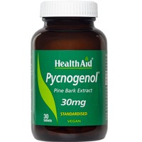 Health Aid Pycnogenol 30mg 30tabs - Συμπλήρωμα Διατροφής Εκχυλίσματος του Φλοιού Πεύκου Πλούσιο σε Πυκνογενόλη για την Καλή Υγεία του Κυκλοφορικού με Ισχυρές Αντιοξειδωτικές Ιδιότητες