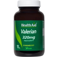 Health Aid Valerian 320mg 60tabs - Συμπλήρωμα Διατροφής Εκχυλίσματος & Σκόνης Ρίζας του Βοτάνου Βαλεριάνας για την Αντιμετώπιση Αϋπνίας, Έντονου Άγχους & Κούρασης