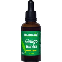 Health Aid Ginkgo Biloba Herbal Liquid 50ml - Συμπλήρωμα Διατροφής Εκχυλίσματος του Βοτάνου Ginkgo Biloba για Ενίσχυση της Μνήμης & Καλή Λειτουργία του Κυκλοφορικού Συστήματος σε Πόσιμο Υγρό