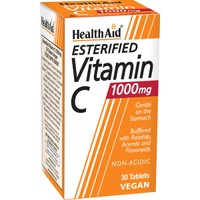 Health Aid Esterified Vitamin C 1000mg 30tabs - Συμπλήρωμα Διατροφής με Βιταμίνη C Εστερικής Μορφής, Σύμπλεγμα Βιοφλαβονοειδών & Εκχύλισμα Ασερόλας για Μέγιστη Απορρόφηση & Ενίσχυση του Ανοσοποιητικού Συστήματος Φιλικό προς το Στομάχι