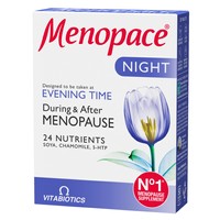 Vitabiotics Menopace Night Food Supplement 30tabs - Συμπλήρωμα Διατροφής για την Μείωση των Συμπτωμάτων της Εμμηνόπαυσης Κατά την Διάρκεια της Νύχτας