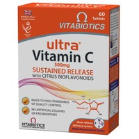 Vitabiotics Ultra Vitamin C 500mg Sustained Release 60tabs - Συμπλήρωμα Διατροφής με Βιταμίνη C Βραδείας Αποδέσμευσης για την Καλή Λειτουργία του Ανοσοποιητικού