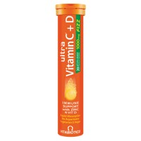 Vitabiotics Ultra Vitamin C & D 1000mg/400IU Fizz 20 Effer.tabs - Συμπλήρωμα Διατροφής με Βιταμίνες C & D για Ενίσχυση του Ανοσοποιητικού