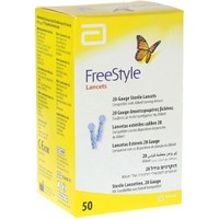 Abbot FreeStyle Lancets 50 Τεμάχια - Αποστειρωμένοι Σκαρφιστήρες Συμβατοί με το Στυλό Τρυπήματος της Abbot