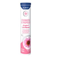 Quest Echinacea & Propolis 20 Effer.tabs - Συμπλήρωμα Διατροφής με Βιταμίνη C & Ψευδάργυρο για την Άμυνα & Υποστήριξη του Ανοσοποιητικού με Γεύση Λεμόνι