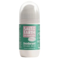 Salt of the Earth Natural Refillable Roll-On Deodorant 75ml - Melon & Cucumber - Αποσμητικό Roll-On Φυσικής Προέλευσης με Άρωμα Αγγουριού & Πεπονιού