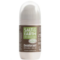 Salt of the Earth Natural Refillable Roll-On Deodorant 75ml - Oud & Bergamot - Αποσμητικό Roll-On Φυσικής Προέλευσης με Άρωμα Περγαμόντο