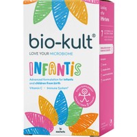 Protexin Bio-Kult Infantis 16 Sachets - Συμπλήρωμα Διατροφής 7 Προβιοτικών Στελεχών με Πρεβιοτικά & Βιταμίνη C για τη Καλή Λειτουργία του Πεπτικού & Ανοσοποιητικού Συστήματος των Βρεφών