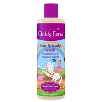 Childs Farm Hair & Body Wash with Blackberry & Organic Apple Κωδ CF525, 500ml - Αναζωογονητικό Σαμπουάν Αφρόλουτρο για Βρέφη & Παιδιά με Υπέροχο Άρωμα Βατόμουρου & Μήλου