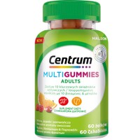 Centrum Adults MultiGummies Energy & Immune 60 Ζελεδάκια - Συμπλήρωμα Διατροφής Βιταμινών & Μετάλλων για Ενήλικες για Ενέργεια & Ενίσχυση του Ανοσοποιητικού για Καθημερινή Υποστήριξη με Γεύση Κεράσι, Βατόμουρο & Πορτοκάλι
