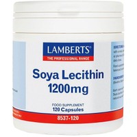Lamberts Soya Lecithin 1200mg, 120caps - Συμπλήρωμα Διατροφής Λεκιθίνης Σόγιας για τη Διατήρηση της Φυσιολογικής Ηπατικής Λειτουργίας