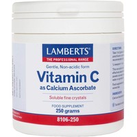 Lamberts Vitamin C as Calcium Ascorbate 897mg, 250g - Συμπλήρωμα Διατροφής Βιταμίνης C για Ενίσχυση Ανοσοποιητικού σε Σκόνη Κατάλληλο για Άτομα με Γαστρεντερικές Διαταραχές