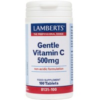 Lamberts Gentle Vitamin C 500mg, 100tabs - Συμπλήρωμα Διατροφής Βιταμίνης C μη Όξινο Κατάλληλο για Άτομα με Γαστρεντερικές Διαταραχές για Τόνωση του Ανοσοποιητικού