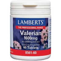 Lamberts Valerian 1600mg, 60tabs - Συμπλήρωμα Διατροφής Εκχυλίσματος Βαλεριάνας για Μείωση του Χρόνου Αναμονής Έλευσης του Ύπνου με Χαλαρωτικές Ιδιότητες