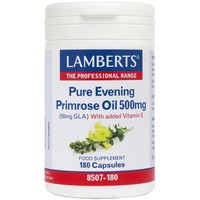 Lamberts Pure Evening Primrose Oil 500mg, 180caps - Συμπλήρωμα Διατροφής Έλαιου Νυχτολούλουδου για την Αντιμετώπιση Προεμμηνορροϊκών Συμπτωμάτων