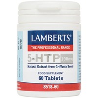Lamberts 5-HTP 100mg, 60tabs - Συμπλήρωμα Διατροφής με Εκχύλισμα Σπόρων του Φυτού Γκριφόν για τη Βελτίωση της Ψυχικής Υγείας