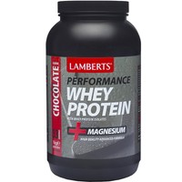 Lamberts Performance Whey Protein Powder Magnesium 1000g - Chocolate - Συμπλήρωμα Διατροφής Πρωτεΐνης Ορού Γάλακτος σε Σκόνη με Μαγνήσιο για Μυϊκή Αποκατάσταση & Όγκο με Γεύση Σοκολάτα