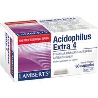 Lamberts Acidophilus Extra 4, 60caps - Συμπλήρωμα Διατροφής Προβιοτικών για τη Διατήρηση της Υγείας του Γαστρεντερικού Συστήματος
