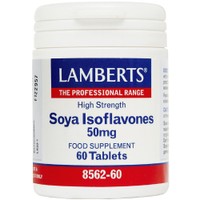 Lamberts Soya Isoflavones 50mg, 60tabs - Συμπλήρωμα Διατροφής Ισοφλαβονοειδών Σόγιας που Συμβάλει στην Αντιμετώπιση των Συμπτωμάτων της Εμμηνόπαυσης
