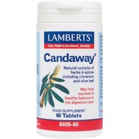 Lamberts Candaway 60tabs - Συμπλήρωμα Διατροφής Συμπλέγματος Βοτάνων & Μπαχαρικών Φυτικής Προέλευσης για τον Έλεγχο του Μικροβιώματος του Πεπτικού