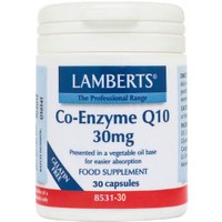 Lamberts Co-Enzyme Q10 30mg, 30caps - Συμπλήρωμα Διατροφής για την Ενίσχυση Παραγωγής Ενέργειας σε Κυτταρικό Επίπεδο με Αντιοξειδωτικές Ιδιότητες