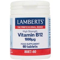 Lamberts Βιταμίνη B12 1000μg, 60tabs - Συμπλήρωμα Διατροφής Βιταμίνης Β12 για την Καλή Λειτουργία του Νευρικού & Κυκλοφορικού Συστήματος