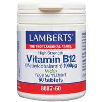 Lamberts Βιταμίνη B12 1000μg, 60tabs - Συμπλήρωμα Διατροφής Βιταμίνης Β12 για την Καλή Λειτουργία του Νευρικού & Κυκλοφορικού Συστήματος