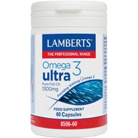 Lamberts Omega 3 Ultra 1300mg, 60caps - Συμπλήρωμα Διατροφής Ω3 Λιπαρών Οξέων για την Ενίσχυση της Λειτουργίας της Καρδιάς και της Όρασης