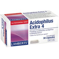 Lamberts Acidophilus Extra 4, 30caps - Συμπλήρωμα Διατροφής Προβιοτικών για τη Διατήρηση της Υγείας του Γαστρεντερικού Συστήματος