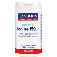 Lamberts Iodine 100% NRV 150μg, 180tabs - Συμπλήρωμα Διατροφής Ιωδίου για την Ομαλή Λειτουργία του Θυρεοειδή Αδένα & Ορμονική Ισορροπία