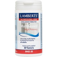 Lamberts Multi-Guard High Potency 30tabs - Συμπλήρωμα Διατροφής Πολυβιταμινών, Μετάλλων & Ιχνοστοιχείων Υψηλής Δραστικότητας με Αντιοξειδωτικά για Ενέργεια & Τόνωση