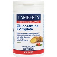 Lamberts Glucosamine Complete, 120tabs - Συμπλήρωμα Διατροφής Γλυκοζαμίνης & Χονδροϊτίνης Φυτικής Προέλευσης για τη Φροντίδα των Αρθρώσεων & του Χόνδρου