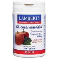 Lamberts Glucosamine QCV 120tabs - Συμπλήρωμα Διατροφής Θειικής Γλυκοζαμίνης, Κερσετίνης & Μηλόξυδου για την Καλή Υγεία των Αρθρικών Χόνδρων