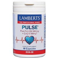 Lamberts Pulse Pure Fish Oil 1300mg & CoQ10 100mg, 90caps - Συμπλήρωμα Διατροφής με Ω3 & Συνένζυμο Q10 για την Υποστήριξη της Φυσιολογικής Λειτουργίας της Καρδιάς, του Εγκεφάλου & της Όρασης