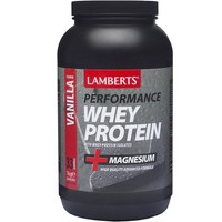 Lamberts Performance Whey Protein Powder Magnesium 1000g - Vanilla - Συμπλήρωμα Διατροφής Πρωτεΐνης Ορού Γάλακτος σε Σκόνη με Μαγνήσιο για Μυϊκή Αποκατάσταση & Όγκο με Γεύση Βανίλια