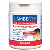 Lamberts Turmeric Fast Release 10.000mg, 60tabs - Συμπλήρωμα Διατροφής Εκχυλίσματος Κουρκουμίνης Άμεσης Αποδέσμευσης Υψηλής Ισχύος για την Αντιμετώπιση των Χρόνιων Φλεγμονών