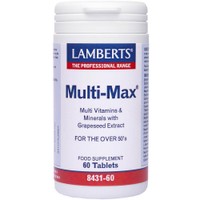 Lamberts Multi Max 60tabs - Συμπλήρωμα Διατροφής Πολυβιταμινών, Μετάλλων & Ιχνοστοιχείων για την Καλή Λειτουργία του Κυκλοφορικού & την Καλή Υγεία των Οστών για Άτομα από 50 Ετών