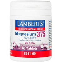 Lamberts Magnesium 375 100% NRV 60tabs - Συμπλήρωμα Διατροφής Μαγνησίου για την Καλή Λειτουργία του Νευρικού & Μυοσκελετικού Συστήματος